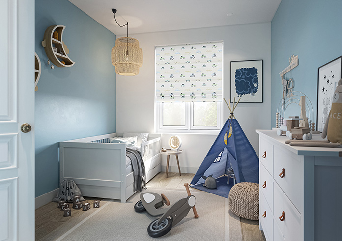 Brum Brum, Neutral - Roman Blind - Image 6